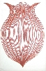 Notre vallée : Najia MEHADJI, Vegetal, craie sanguine sur papier, 2001, 120x80 cm, musée du château de Montbéliard.